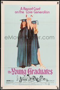 7t993 YOUNG GRADUATES 1sh '71 Patricia Wymer, teen rebels proudly displaying diplomas!