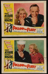 7w975 FOLLOW THE FLEET 2 LCs R53 Fred Astaire & Ginger Rogers, Irving Berlin!