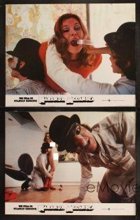 7w141 CLOCKWORK ORANGE 8 Spanish/U.S. color 11x14 stills '72 Stanley Kubrick classic, Malcolm McDowell!
