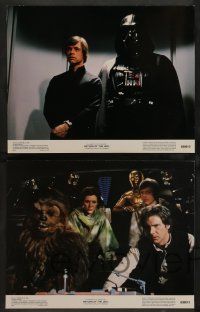 7w569 RETURN OF THE JEDI 8 color 11x14 stills '83 Luke, Leia, Han, Chewbacca, Lando, Adm. Ackbar!