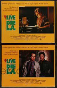 7w693 TO LIVE & DIE IN L.A. 8 English LCs '85 William Friedkin, counterfeit & murder thriller!