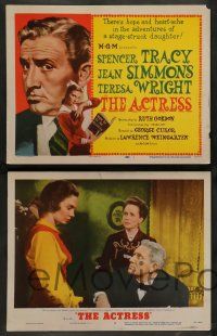 7w021 ACTRESS 8 LCs '53 Spencer Tracy, Jean Simmons, Teresa Wright, Anthony Perkins!