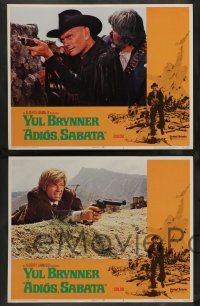 7w023 ADIOS SABATA 8 LCs '71 Yul Brynner aims to kill, and his gun does the rest, spaghetti western