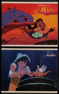 7w029 ALADDIN 8 LCs '92 classic Disney Arabian cartoon, great images of Prince Ali & Jasmine!