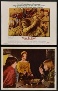 7w033 ALFRED THE GREAT 8 LCs '69 David Hemmings, Michael York, Prunella Ransome, Clive Donner