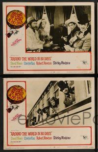 7w053 AROUND THE WORLD IN 80 DAYS 8 LCs R68 David Niven, Shirley MacLaine, Cantinflas, all-stars!