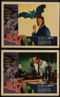 7w068 BAT 8 LCs '59 horror, Vincent Price & sexy girls in peril!