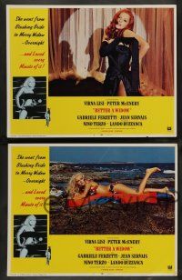 7w084 BETTER A WIDOW 8 LCs '69 sexy Virna Lisi goes from blushing bride to merry widow overnight!