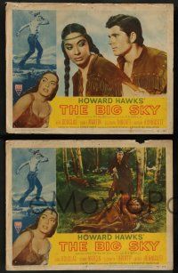 7w087 BIG SKY 8 LCs '52 Kirk Douglas in Howard Hawks' mighty adventure of the Great Northwest!