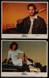 7w929 BULL DURHAM 3 LCs '88 great images of baseball player Kevin Costner & sexy Susan Sarandon!