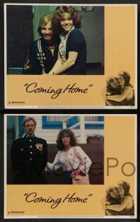 7w148 COMING HOME 8 LCs '78 Jane Fonda, Jon Voight, Bruce Dern, Hal Ashby, Vietnam veterans!