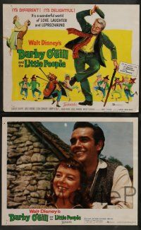 7w170 DARBY O'GILL & THE LITTLE PEOPLE 8 LCs '59 Disney, Sean Connery, it's leprechaun magic!