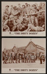 7w192 DIRTY DOZEN 8 int'l LCs R75 Charles Bronson, Jim Brown, Lee Marvin, Aldrich WWII classic!