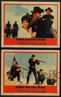 7w193 DISTANT TRUMPET 8 LCs '64 Troy Donahue, Suzanne Pleshette, images of the Great Indian War!