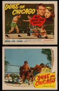 7w202 DUKE OF CHICAGO 8 LCs '49 boxing, Tom Brown, Audrey Lang, Grant Withers!