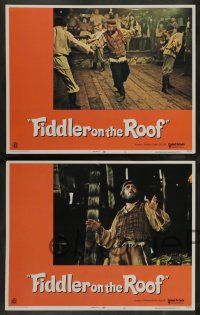 7w231 FIDDLER ON THE ROOF 8 LCs '71 great images of Topol, Norman Jewison musical!