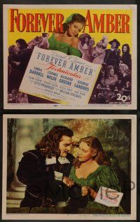7w249 FOREVER AMBER 8 LCs '47 sexy Linda Darnell, Cornel Wilde, directed by Otto Preminger!