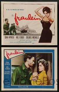 7w252 FRAULEIN 8 LCs '58 Henry Koster, Mel Ferrer & sexy Dana Wynter, a G.I.'s prize of war!