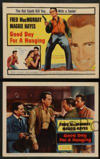 7w278 GOOD DAY FOR A HANGING 8 LCs '59 Fred MacMurray, James Drury, Maggie Hayes, Robert Vaughn!