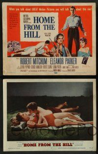7w312 HOME FROM THE HILL 8 LCs '60 Robert Mitchum, Eleanor Parker, George Peppard, George Hamilton!