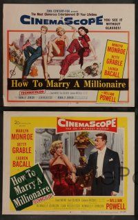 7w323 HOW TO MARRY A MILLIONAIRE 8 LCs '53 sexy Marilyn Monroe, Betty Grable & Lauren Bacall!