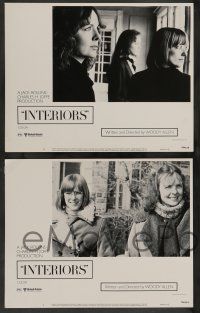 7w339 INTERIORS 8 LCs '78 Diane Keaton, Mary Beth Hurt, E.G. Marshall, directed by Woody Allen!