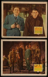 7w909 KEYS OF THE KINGDOM 4 LCs '44 religious Gregory Peck, Thomas Mitchell, w/cool action scenes!