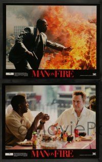 7w412 MAN ON FIRE 8 LCs '04 Christopher Walken, Denzel Washington & Dakota Fanning!