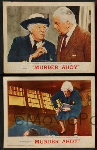 7w458 MURDER AHOY 8 LCs '64 Margaret Rutherford as Agatha Christie's Miss Marple, Stringer Davis!