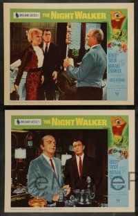 7w485 NIGHT WALKER 8 LCs '65 William Castle directed horror, Robert Taylor, Barbara Stanwyck!