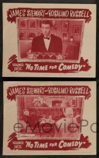 7w880 NO TIME FOR COMEDY 5 LCs R46 cool images of Jimmy Stewart & Rosalind Russell!