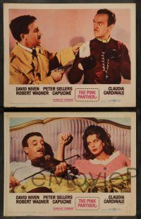 7w523 PINK PANTHER 8 LCs '64 Peter Sellers, David Niven, Capucine, directed by Blake Edwards!