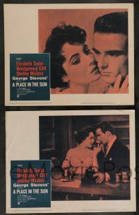 7w527 PLACE IN THE SUN 8 LCs R59 Montgomery Clift, sexy Elizabeth Taylor, Shelley Winters!