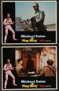7w532 PLAY DIRTY 8 LCs '69 soldier Michael Caine, Nigel Davenport, World War II thriller!