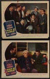 7w915 POT O' GOLD 4 LCs '41 great images of James Stewart & pretty Paulette Goddard!