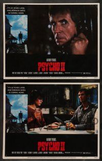 7w548 PSYCHO II 8 LCs '83 Anthony Perkins as Norman Bates, Vera Miles, Meg Tilly, horror sequel!