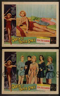 7w551 QUEEN OF OUTER SPACE 8 LCs '58 sexy Zsa Zsa Gabor & beauties of planet Venus!