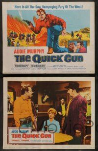 7w553 QUICK GUN 8 LCs '64 Sidney Salkow, cowboy Audie Murphy in the raw rampaging fury of the West!
