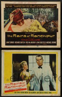 7w559 RAINS OF RANCHIPUR 8 LCs '55 Lana Turner, Richard Burton, Fred MacMurray, Michael Rennie!