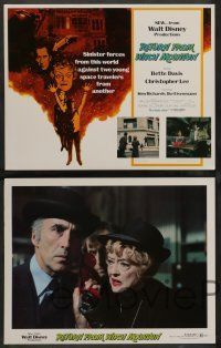 7w012 RETURN FROM WITCH MOUNTAIN 9 LCs '78 image of ominous Bette Davis & Christopher Lee!