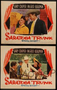 7w855 SARATOGA TRUNK 6 LCs '45 Gary Cooper & Ingrid Bergman, from the novel by Edna Ferber!