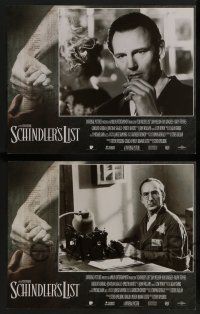 7w594 SCHINDLER'S LIST 8 LCs '93 Steven Spielberg, Liam Neeson, Ralph Fiennes, WWII Best Picture!