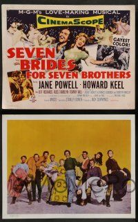 7w599 SEVEN BRIDES FOR SEVEN BROTHERS 8 int'l LCs R60s Jane Powell, Keel, classic MGM musical!