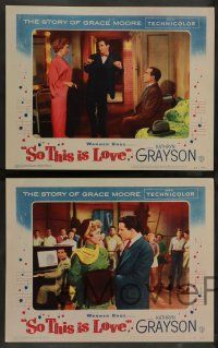 7w620 SO THIS IS LOVE 8 LCs '53 cool art of sexy Kathryn Grayson as opera star Grace Moore!