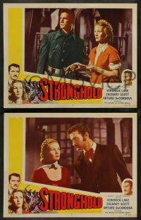 7w948 STRONGHOLD 3 LCs '52 Veronica Lake & Zachary Scott in a nation ablaze with rebellion!
