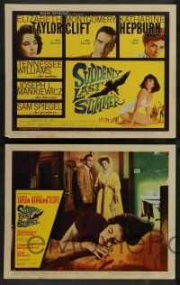 7w658 SUDDENLY, LAST SUMMER 8 LCs '60 Katherine Hepburn, Liz Taylor, Clift, Tennessee Williams!