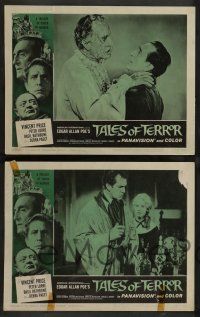 7w663 TALES OF TERROR 8 LCs '62 great images of Peter Lorre, Vincent Price & Basil Rathbone!