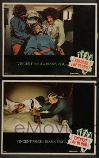 7w675 THEATRE OF BLOOD 8 LCs '73 great images of puppet master Vincent Price!