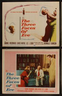7w684 THREE FACES OF EVE 8 LCs '57 David Wayne with Joanne Woodward in her bad girl personality!