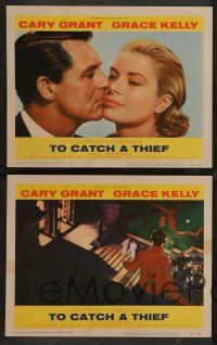 7w691 TO CATCH A THIEF 8 LCs '55 beautiful Grace Kelly & Cary Grant, directed by Alfred Hitchcock!
